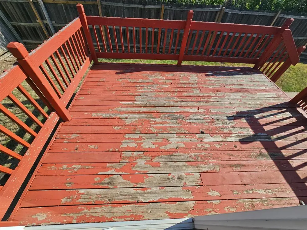 Deck rescue and repaint — before
