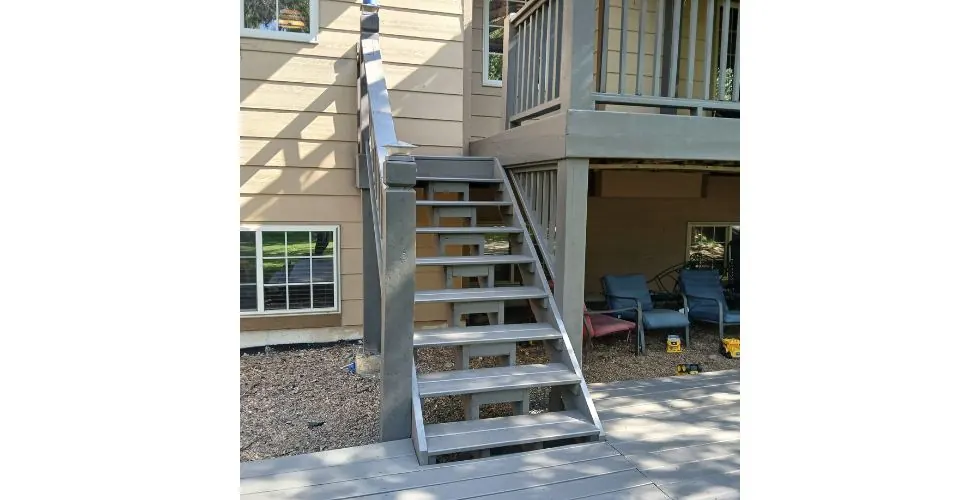 Deck stair rebuild — after